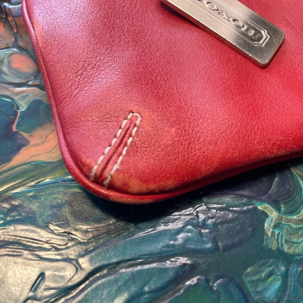 Coach RED wristlet - Picture 3 of 10